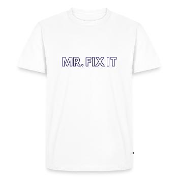 M. Fix it - T-shirt Premium bio Homme - blanc - Devant - Nico (187cm)