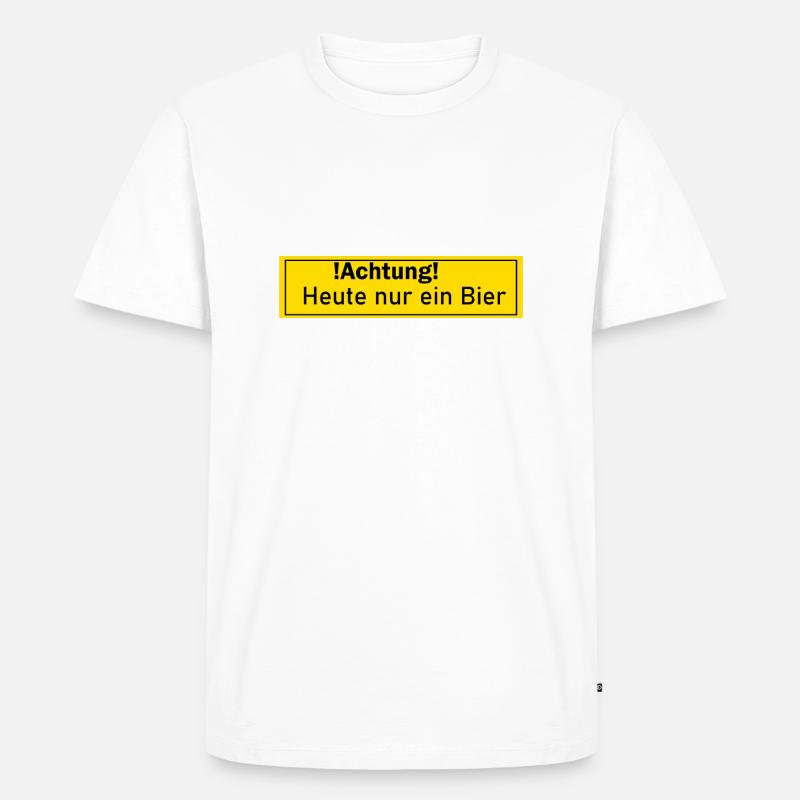 Bier Biertrinker Alkohol Geschenk Geschenkidee - Männer Premium Bio T-Shirt - Weiß