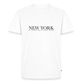 NYC FAITES-LE - T-shirt Premium bio Homme - blanc - Devant - Nico (187cm)