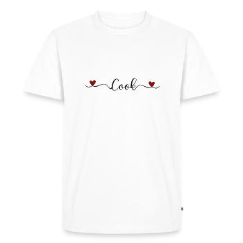 Cuire - T-shirt Premium bio Homme - blanc - Devant - Nico (187cm)