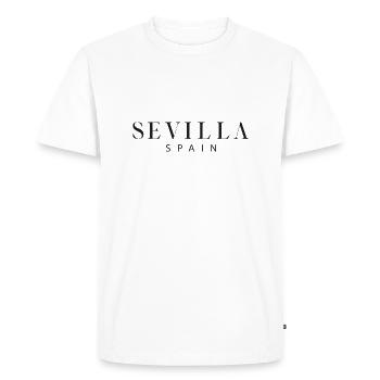 Sevilla - Spanien - Männer Premium Bio T-Shirt - Weiß - Vorne - Nico (187cm)