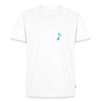 Music Text Saying Note Melody Music Note Audio - Men's Premium Organic T-Shirt - white - Front - Nico (187cm)