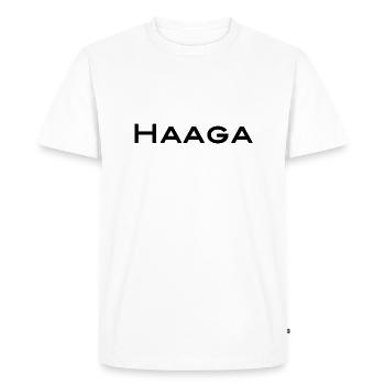 Inclure le texte noir et les majuscules - T-shirt Premium bio Homme - blanc - Devant - Nico (187cm)