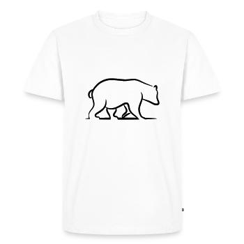 Ours brun - Grizzly - T-shirt Premium bio Homme - blanc - Devant - Nico (187cm)