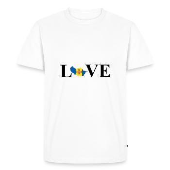 I love Madeira - Men's Premium Organic T-Shirt - white - Front - Nico (187cm)