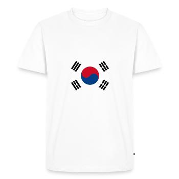 South Korea Flag - Men's Premium Organic T-Shirt - white - Front - Nico (187cm)