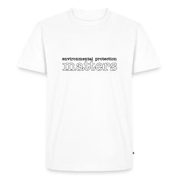 Environmental protection is everyone's business - Men's Premium Organic T-Shirt - white - Front - Nico (187cm)