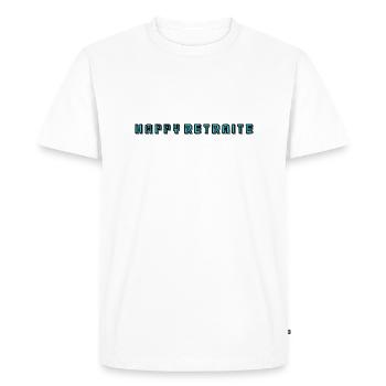 RETIREMENT. RETIREMENT. RETIRED. RETIREMENT - Men's Premium Organic T-Shirt - white - Front - Nico (187cm)