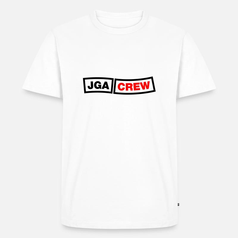 JGA Crew - Emblem - Männer Premium Bio T-Shirt - Weiß