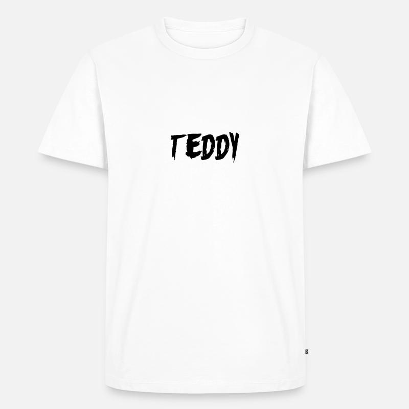 Teddy - Männer Premium Bio T-Shirt - Weiß