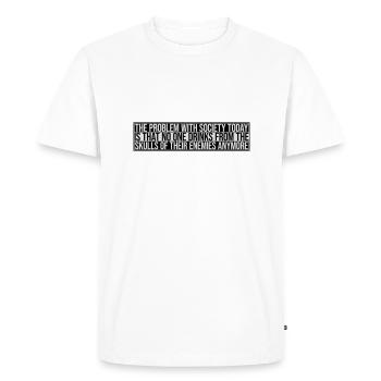 drinks from enemies skulls - Men's Premium Organic T-Shirt - white - Front - Nico (187cm)