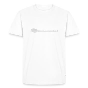 I closed my book - Men's Premium Organic T-Shirt - white - Front - Nico (187cm)
