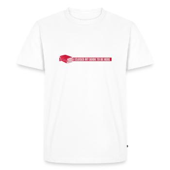 I closed my book - Men's Premium Organic T-Shirt - white - Front - Nico (187cm)