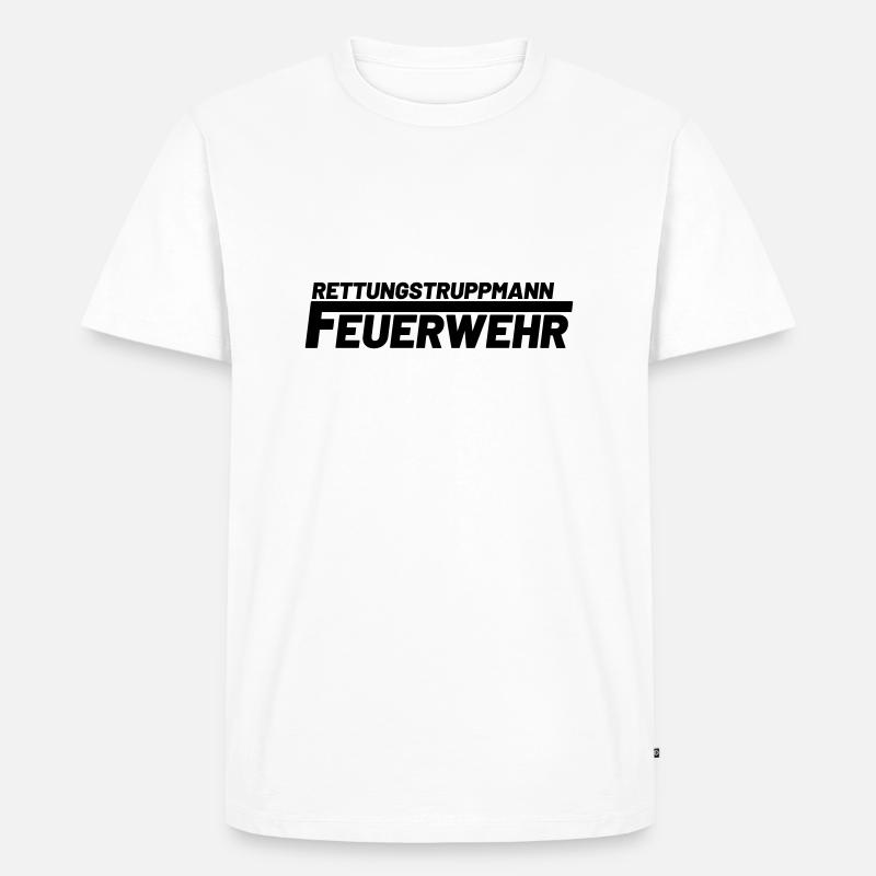 rettungstruppmann freiwillige feuerwehr - Männer Premium Bio T-Shirt - Weiß