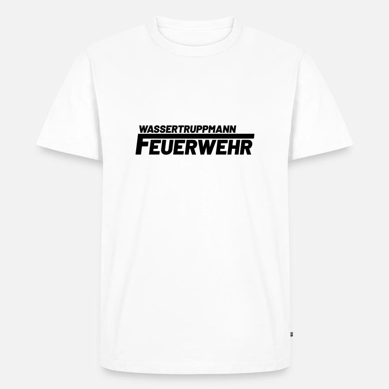 Wassertruppmann Freiwillige Feuerwehr - Männer Premium Bio T-Shirt - Weiß