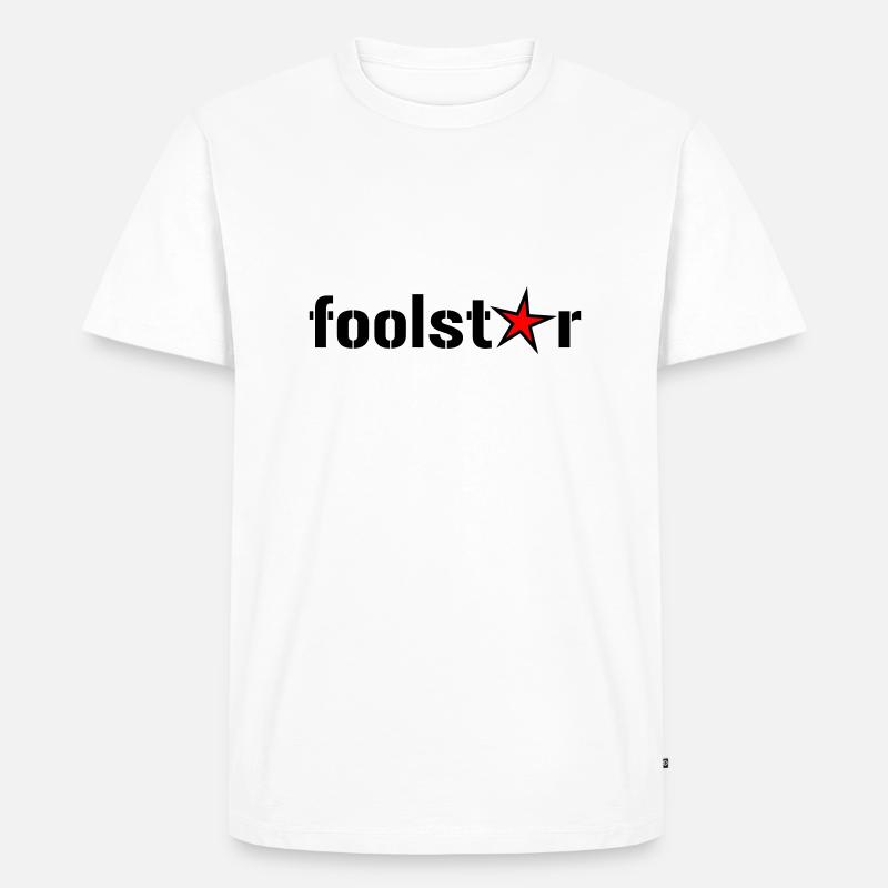 foolstar - Männer Premium Bio T-Shirt - Weiß