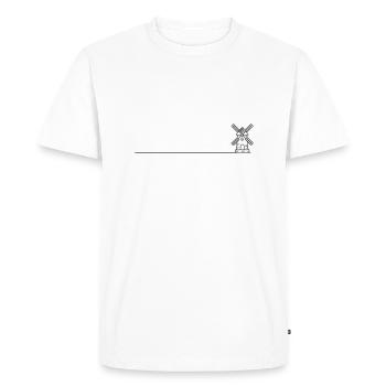 Windmill Mill Icon - Men's Premium Organic T-Shirt - white - Front - Nico (187cm)