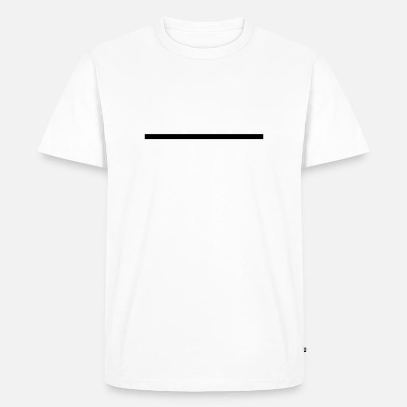 Strich 2.0 - Männer Premium Bio T-Shirt - Weiß