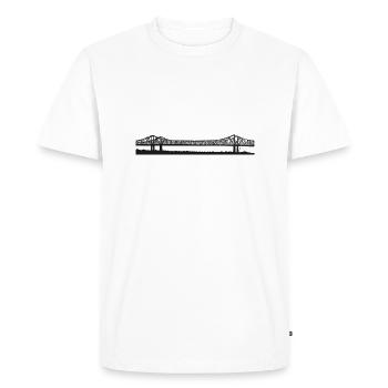 CONSTRUCTEUR DE PONT - T-shirt Premium bio Homme - blanc - Devant - Nico (187cm)