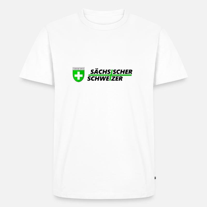 Saechsischer schweizer - Männer Premium Bio T-Shirt - Weiß