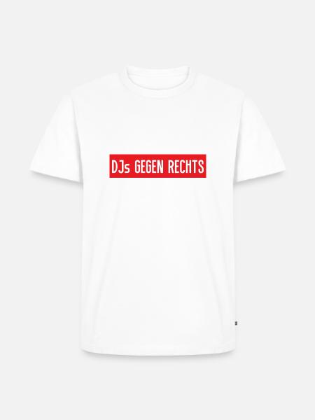 DJs gegen rechts - Männer Premium Bio T-Shirt - Weiß