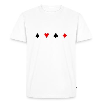 Icônes de carte - T-shirt Premium bio Homme - blanc - Devant - Nico (187cm)