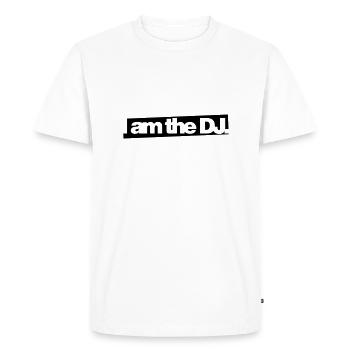 I AM THE DJ - Men's Premium Organic T-Shirt - white - Front - Nico (187cm)