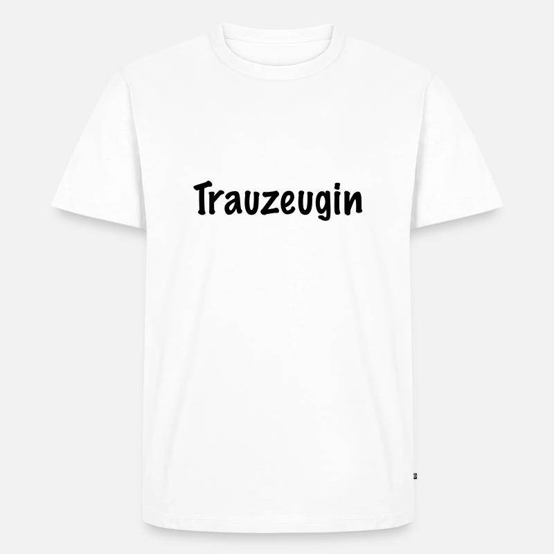 trauzeugin - Männer Premium Bio T-Shirt - Weiß