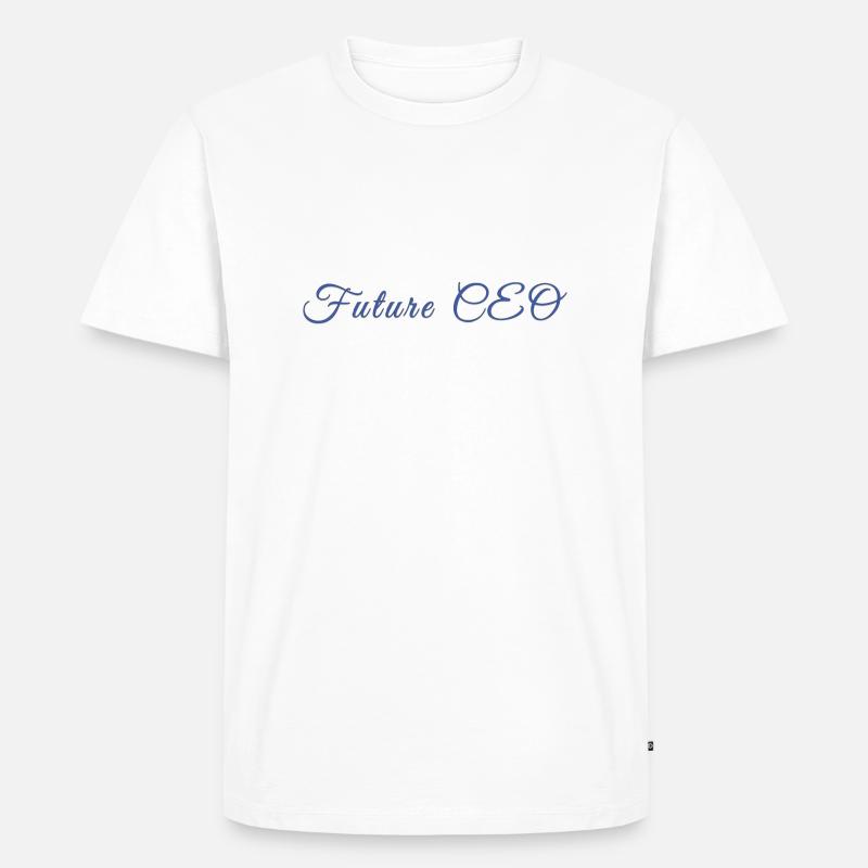 Future CEO - Männer Premium Bio T-Shirt - Weiß