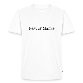 MAMIE. FÊTE DES MÈRES. BONNE FÊTE MAMIE. JE T'AIME - T-shirt Premium bio Homme - blanc - Devant - Nico (187cm)