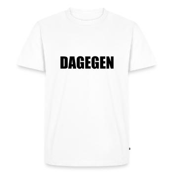 Politics Party Against News Opinion - Men's Premium Organic T-Shirt - white - Front - Nico (187cm)