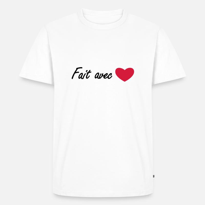 mit liebe gemacht - Männer Premium Bio T-Shirt - Weiß