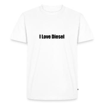 I Love Diesel - T-shirt Premium bio Homme - blanc - Devant - Nico (187cm)
