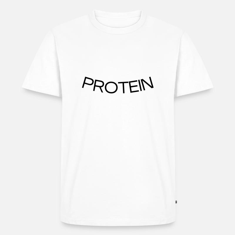 Protein Design - Männer Premium Bio T-Shirt - Weiß