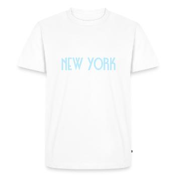 New York - T-shirt Premium bio Homme - blanc - Devant - Nico (187cm)