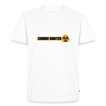 Chasseur de zombies Citation d’Halloween - T-shirt Premium bio Homme - blanc - Devant - Nico (187cm)