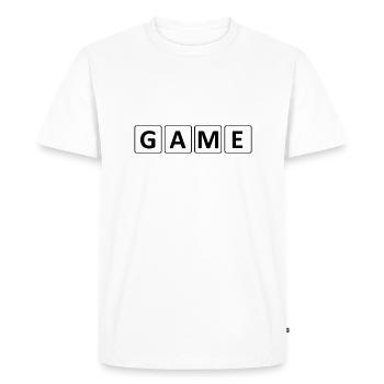 Game Gaming PC - Men's Premium Organic T-Shirt - white - Front - Nico (187cm)