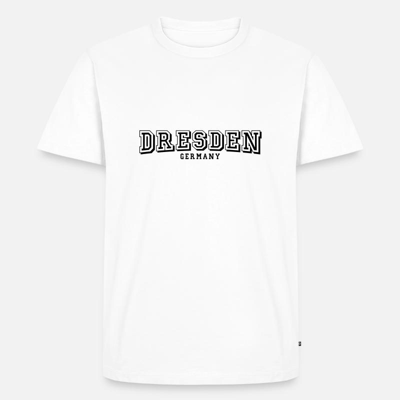 Dresden - Männer Premium Bio T-Shirt - Weiß
