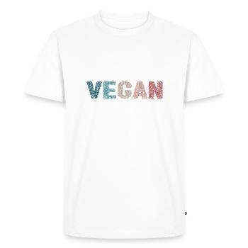 Vegan - botanical pattern - couleur vacances - T-shirt Premium bio Homme - blanc - Devant - Nico (187cm)