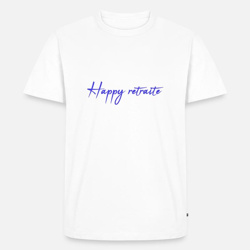 RETRAITE. RETRAITE. RETRAITEE. RETRAITE - T-shirt Premium bio Homme - blanc