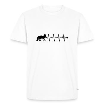 Fuchs - Männer Premium Bio T-Shirt - Weiß - Vorne - Nico (187cm)