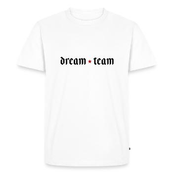 Équipe de rêve - T-shirt Premium bio Homme - blanc - Devant - Nico (187cm)