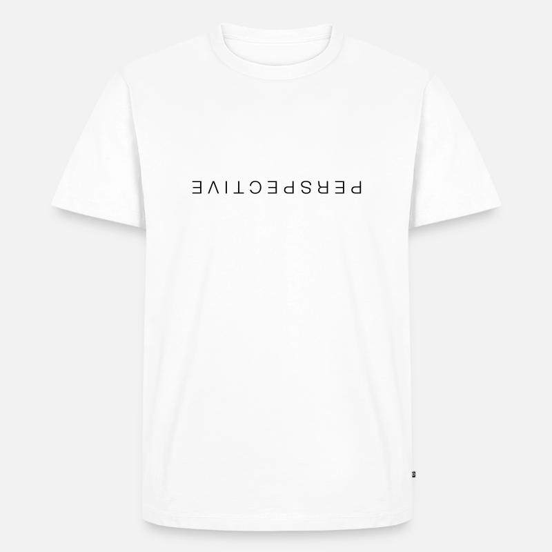 Perspective - Männer Premium Bio T-Shirt - Weiß