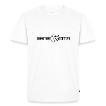 dans les années de chien Mort - T-shirt Premium bio Homme - blanc - Devant - Nico (187cm)