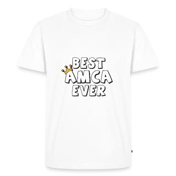 Best Amca Ever - Men's Premium Organic T-Shirt - white - Front - Nico (187cm)