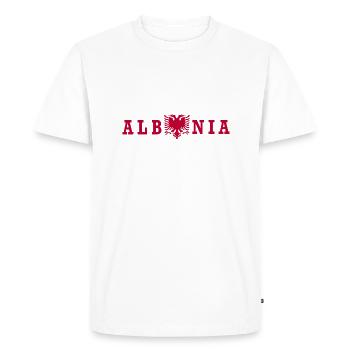 Albanie Albanais - T-shirt Premium bio Homme - blanc - Devant - Nico (187cm)