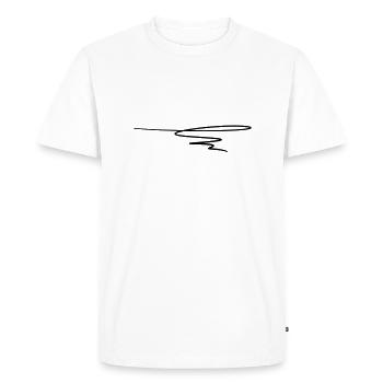 Ligne décorative. Décoration de texte. Dessiné à la main. - T-shirt Premium bio Homme - blanc - Devant - Nico (187cm)