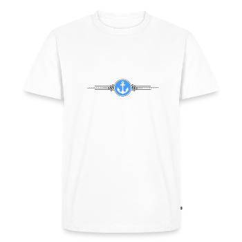 Symbole d’ancre Dash - T-shirt Premium bio Homme - blanc - Devant - Nico (187cm)