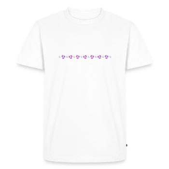 Small pansy line - Men's Premium Organic T-Shirt - white - Front - Nico (187cm)