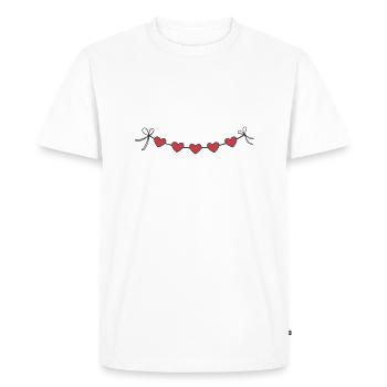 Heart Garland Garland Hearts - Men's Premium Organic T-Shirt - white - Front - Nico (187cm)